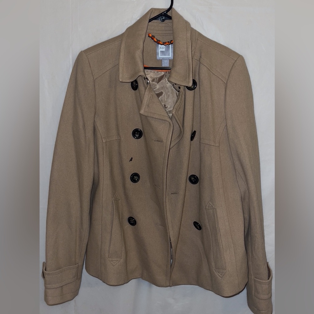 Tan Cropped Trench Coat